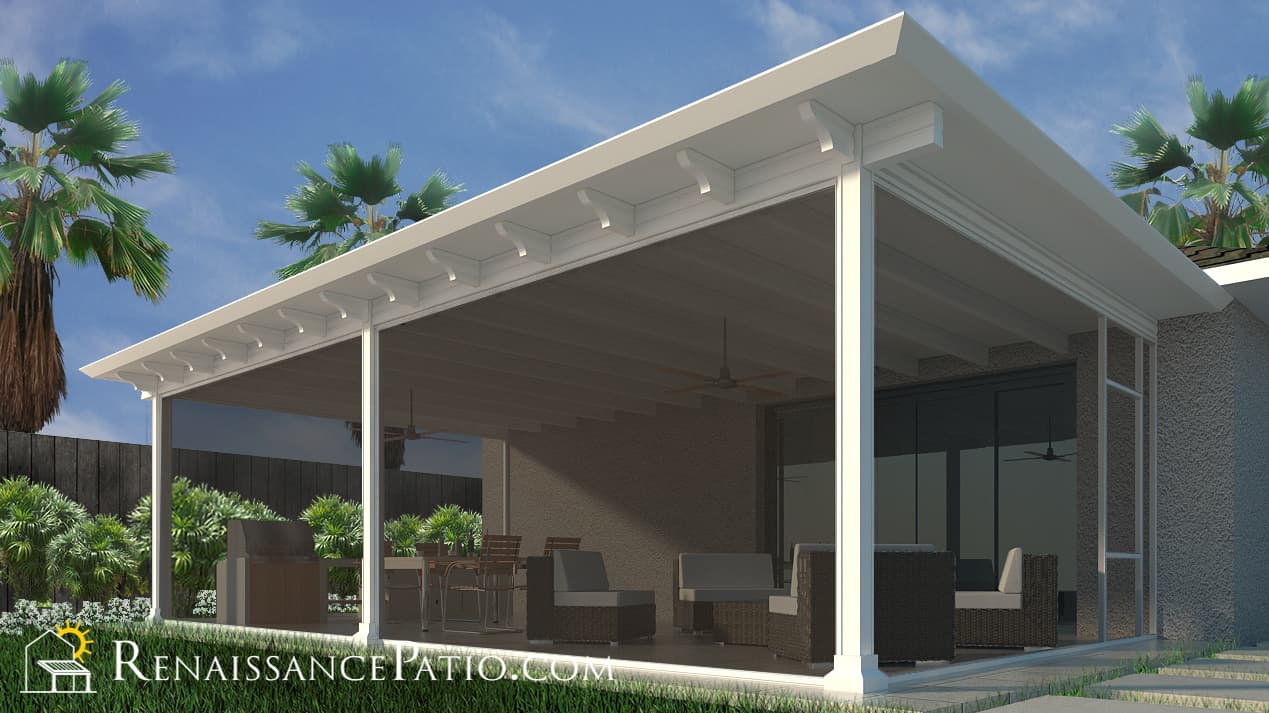 Renaissance Patio screen room with white framing in Jacksonville
