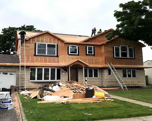 Room addition roof tie-in to existing house