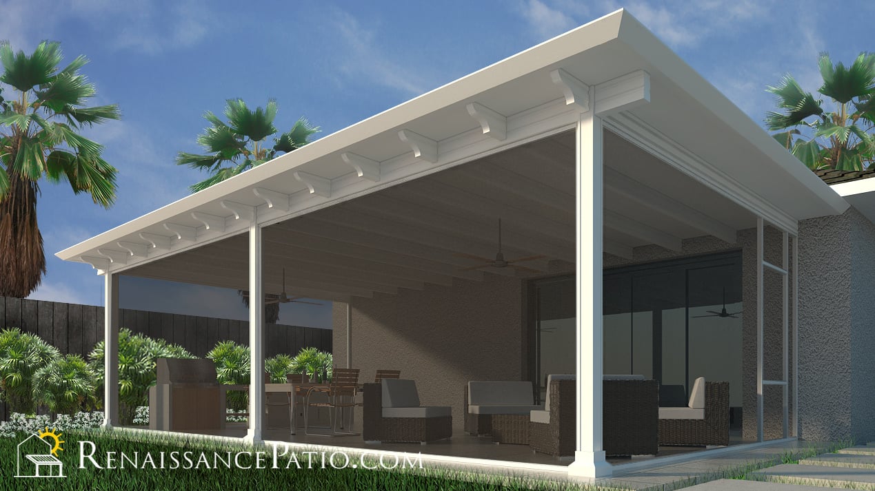 Renaissance Patio screen room with white framing in Jacksonville